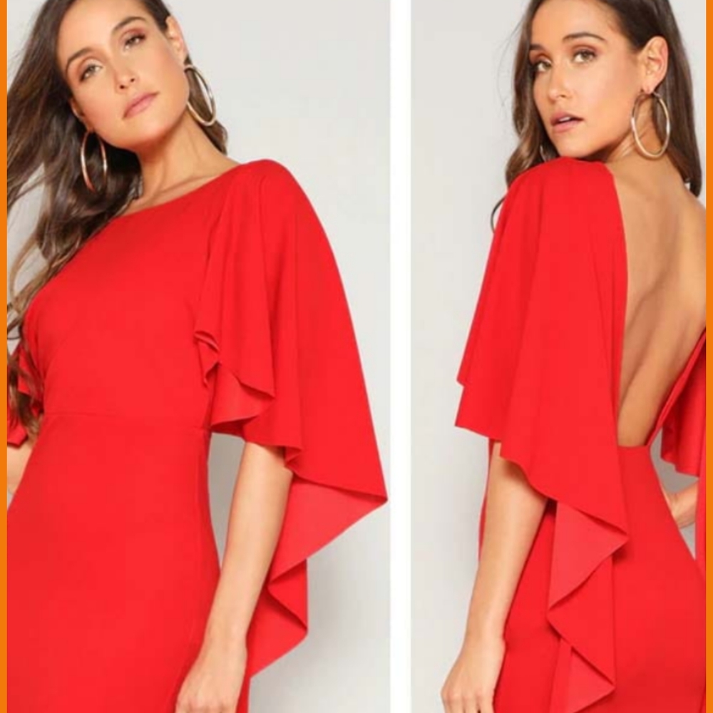 FAVLUX Winged Coral Dress